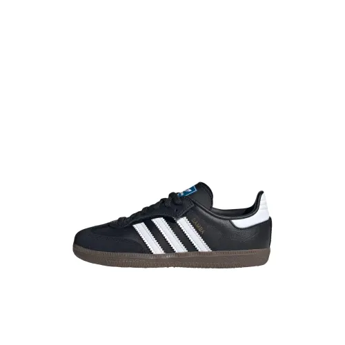 Adidas Originals SAMBA OG Устойчивый к истиранию Низкий Топ Детские Скейтбординги Основной черный Для детей 3-7 лет