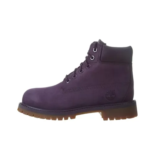 Timberland Премиум Детские кожаные сапоги Фиолетовый Школьный возраст