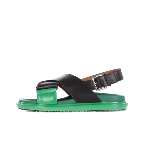 MARNI Fussbett Пляжные сандалии Женские Черный Зеленый