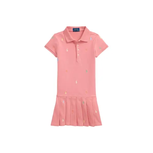 Polo Ralph Lauren Платье Состаривание Розовый цвет пиона для детей 3-7 лет