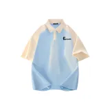 Светло-синий / Бежево-абрикосовый