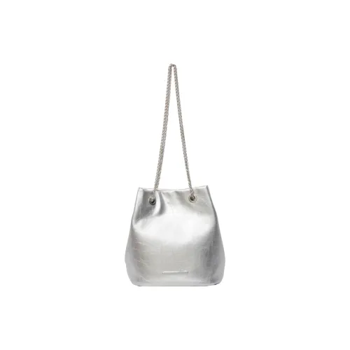 Single Warehouse ПУ (полиуретан) Сумка через плечо Сумка на плечо Стандартная Женская Серебряный Экрю Черный