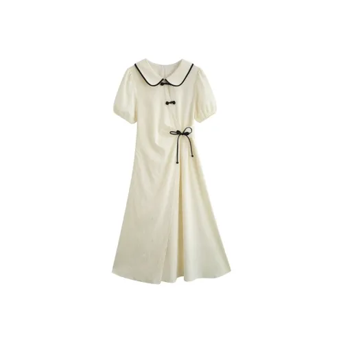 GEZITAI Короткое платье с короткими рукавами женское