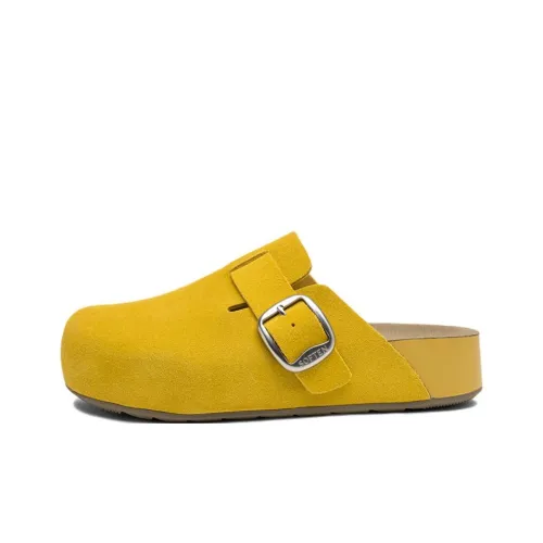 BASTO Резиновая подошва пэчворк из кожи тихие домашние тапочки женские