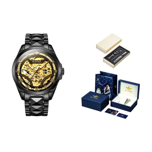 Oupinke Trendy Limitless Collection Cut Out Mechanical Watch Механический механизм Ремешок из нержавеющей стали