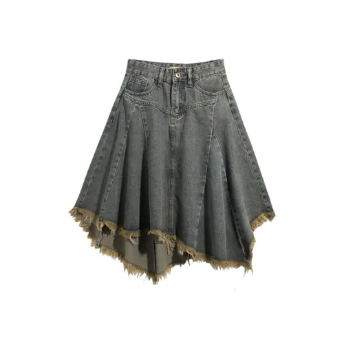 YEARNED Деним Длинная Юбка Женская