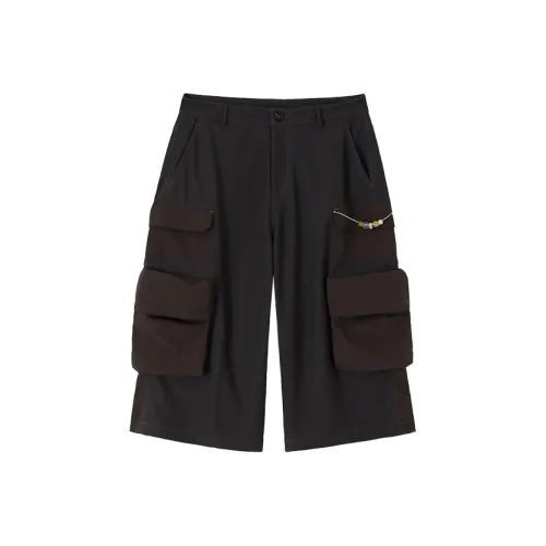 CONP Коричневые унисекс шорты карго