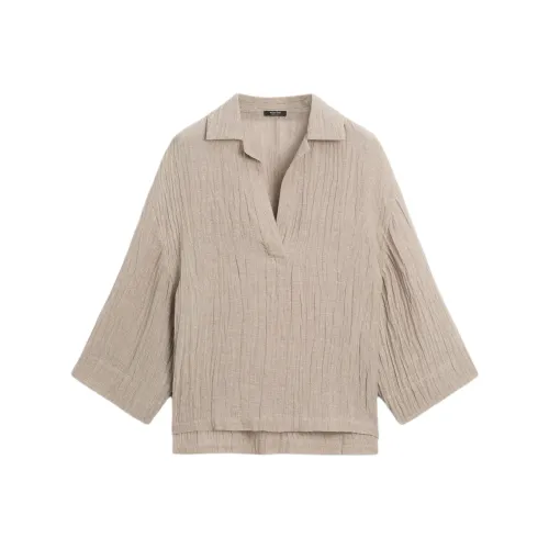 Massimo Dutti Экрю Женские Рубашки