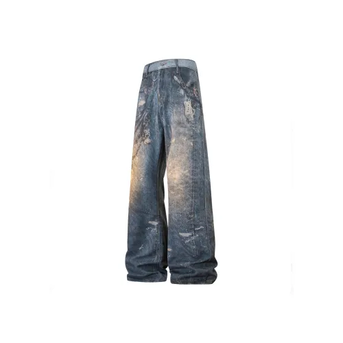 PEA Синие Унисекс Джинсы