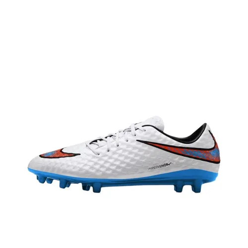 Nike HyperVenom Phantom Аbrasion Resistant Футбольные бутсы Унисекс Белый Синий