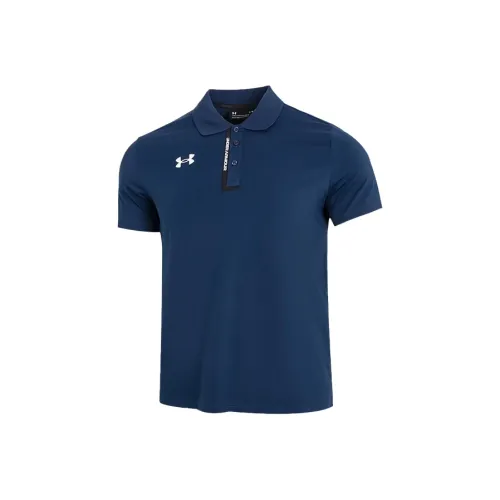 Under Armour Коллегиальный синий Мужская рубашка поло