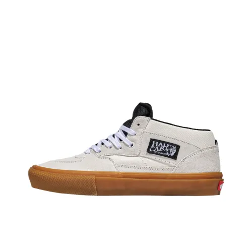 Vans Skate Half MID Топ Кроссовки для скейтбординга Унисекс Белый