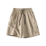 [Парашют Повседневный] Светло-бежевый (Английский язык Розовый на передней части левой стороны низ брюк)