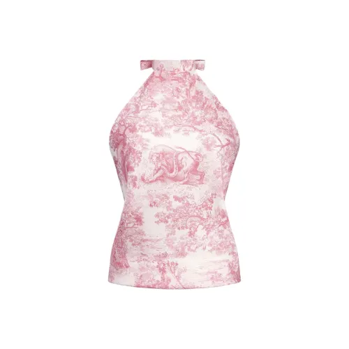 DIOR DIORIVIERA Топ на бретелях Женский Конфетный Розовый