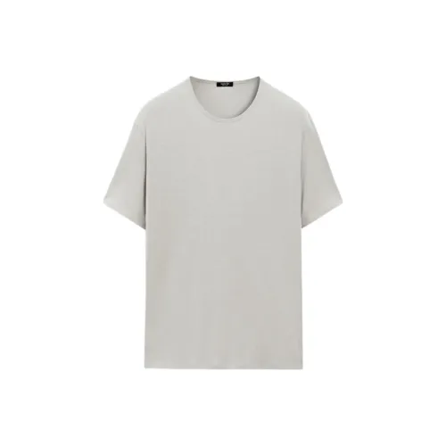 Massimo Dutti Светло-Серые Мужские T-Рубашки