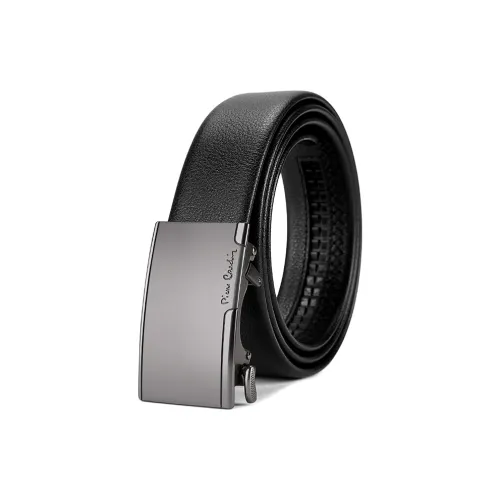 PIERRE CARDIN Ремни из крупнозернистой текстуры коровьей кожи Мужской Черный 3,5 см