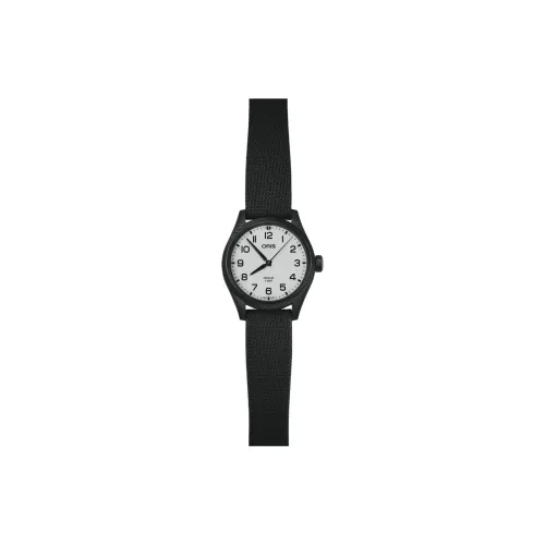 Oris Автоматический Механический Механизм Мужские Часы Часы 41 мм Белый Циферблат Корпус из Нержавеющей Стали Тканевый Ремешок