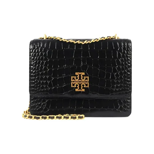 TORY BURCH Britten Коровья кожа Сумка на плечо Женская Черный Черный Золото