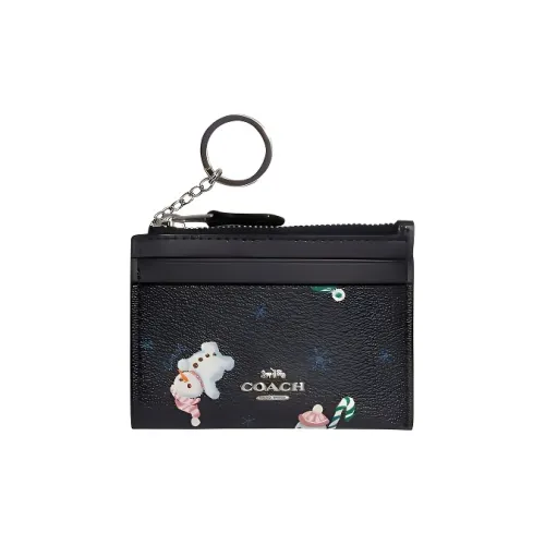COACH Mini Id Skinny Холщовая кожа Картхолдер Мини Женские