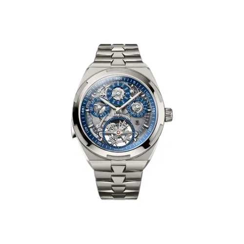 Vacheron Constantin Механизм с ручным заводом Мужские часы Longitudinal and Lateral Collection OVERSEAS 44,5 мм с открытым механизмом