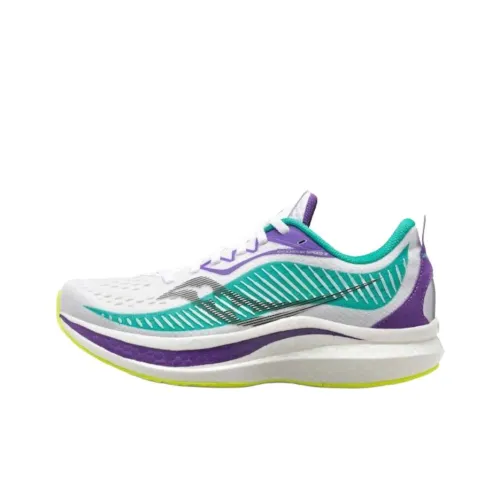 Saucony Endorphin Speed 2 Устойчивые к истиранию Низкие Беговые кроссовки Женские Белые Зеленые Фиолетовые