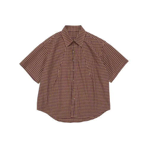 STRANGER LAB Красная и Желтая клетка Унисекс Рубашки