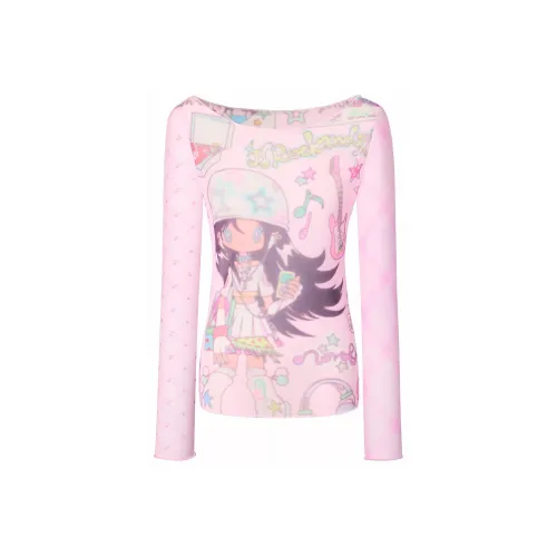 BETWEENAND x NIAONIAOYI КРОП ТОП Женский Розовый