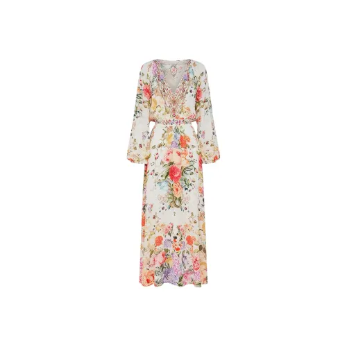 CAMILLA Длинное платье с длинными рукавами женское розовое