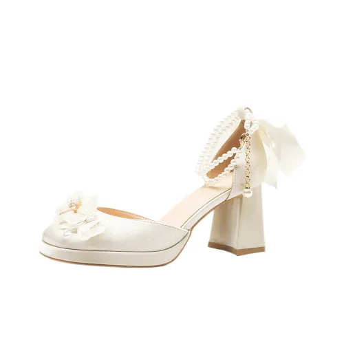 GOSO Грубый каблук Высокие каблуки Женские Абрикос