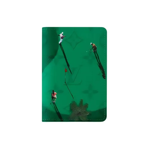 LOUIS VUITTON Colored Monogram Coated Canvas Картхолдер Унисекс Зеленый