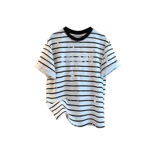 SIBAISHE Черно-белые полосы Женские T-рубашки