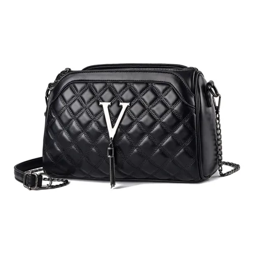 Boniu ПУ (полиуретан) Сумка через плечо Стандартная Женская Черная