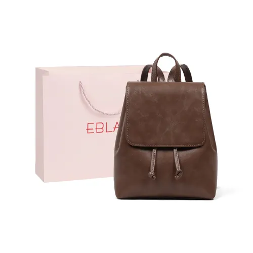 EBLAN Рюкзак из коровьей кожи стандартный женский винтажный коричневый