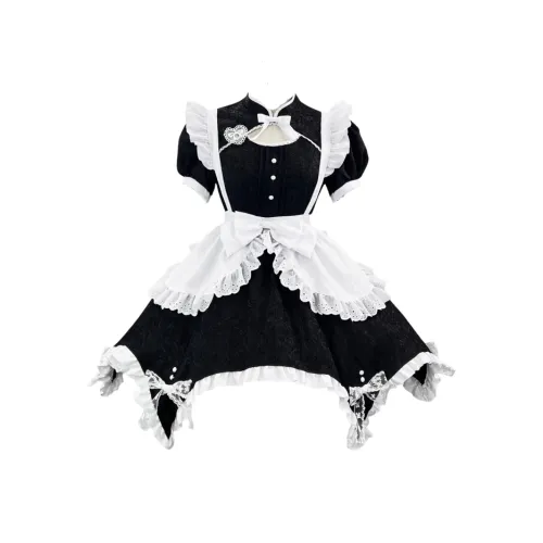 FUSHENG Черное Женское Лолита Платье