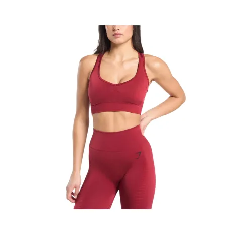 GYMSHARK Красный Женские Спортивные Майки Без Рукавов