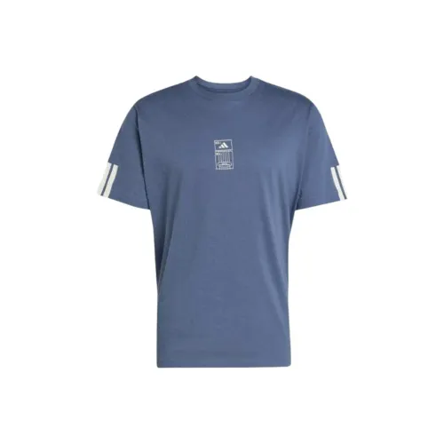 Adidas Blue Men's T-Shirts Adidas Синий Мужские Футболки