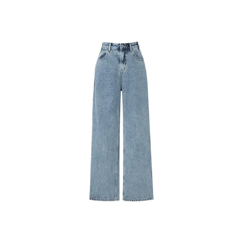 SOON FLOWER Синие Женские Джинсы