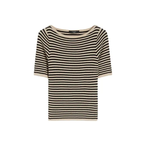 WEEKEND MaxMara Стандартная T-рубашка Женская Светло-желтая Коричневая