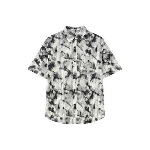 CAISEDI Мужские черные рубашки