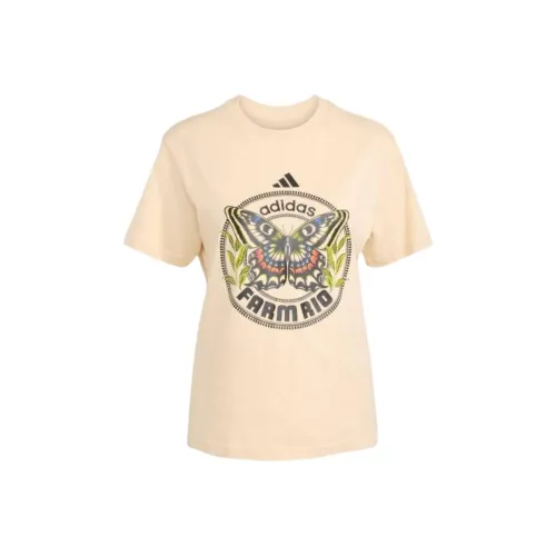 adidas clothing Женские футболки песочного цвета