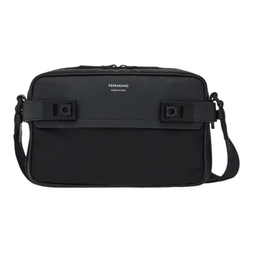 Ferragamo Ткань Курьерская Сумка Плечевая Сумка Мужская Черная