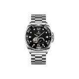 [over Time Коллекция A8] Глубокий черный стальной браслет