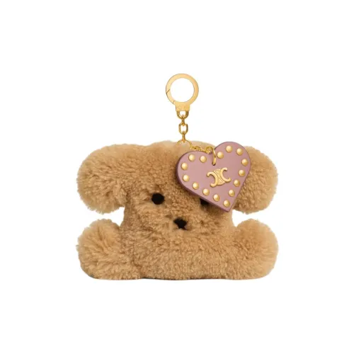 CELINE Triomphe Шерсть Сумка Аксессуар Женский Коричневый и Розовый