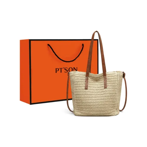 PT'SON Ткань Тоут Сумка Сумка через плечо Стандартная Женская Экрю Хаки