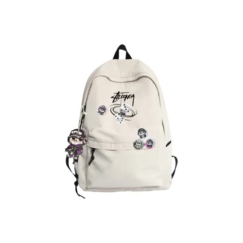 ADOONGA Nylon Backpack Standard Unisex Black White ADOONGA Нейлон Рюкзак Стандартный Унисекс Черный Белый