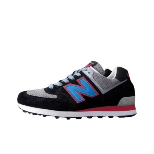 New Balance NB 574 Устойчивые к истиранию низкие беговые кроссовки унисекс серо-черные