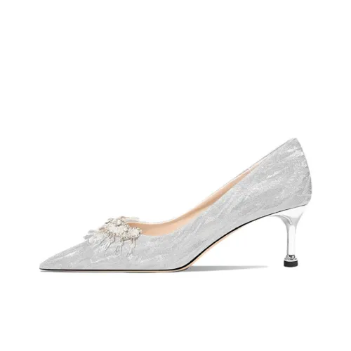 PARK DANCE Высокие каблуки Женские Серебряные