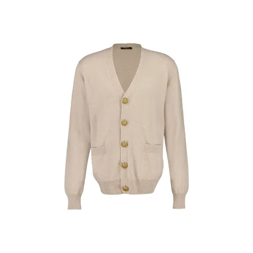 BALMAIN SS25 Кашемир Свитер Мужской Бежевый