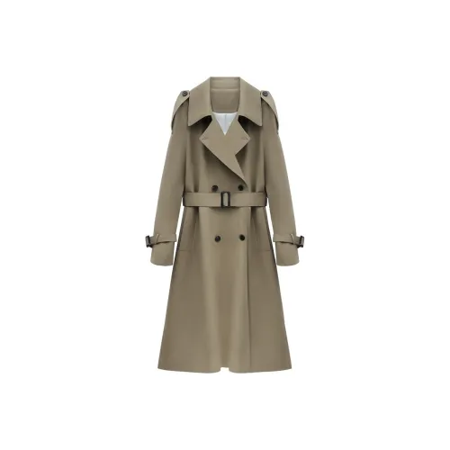 Dajia Poetry Тренчкот Женский Хаки