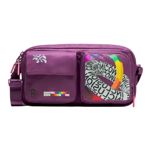 lululemon Полиэстер Плечо Сумка Стандартная Унисекс Фиолетовая